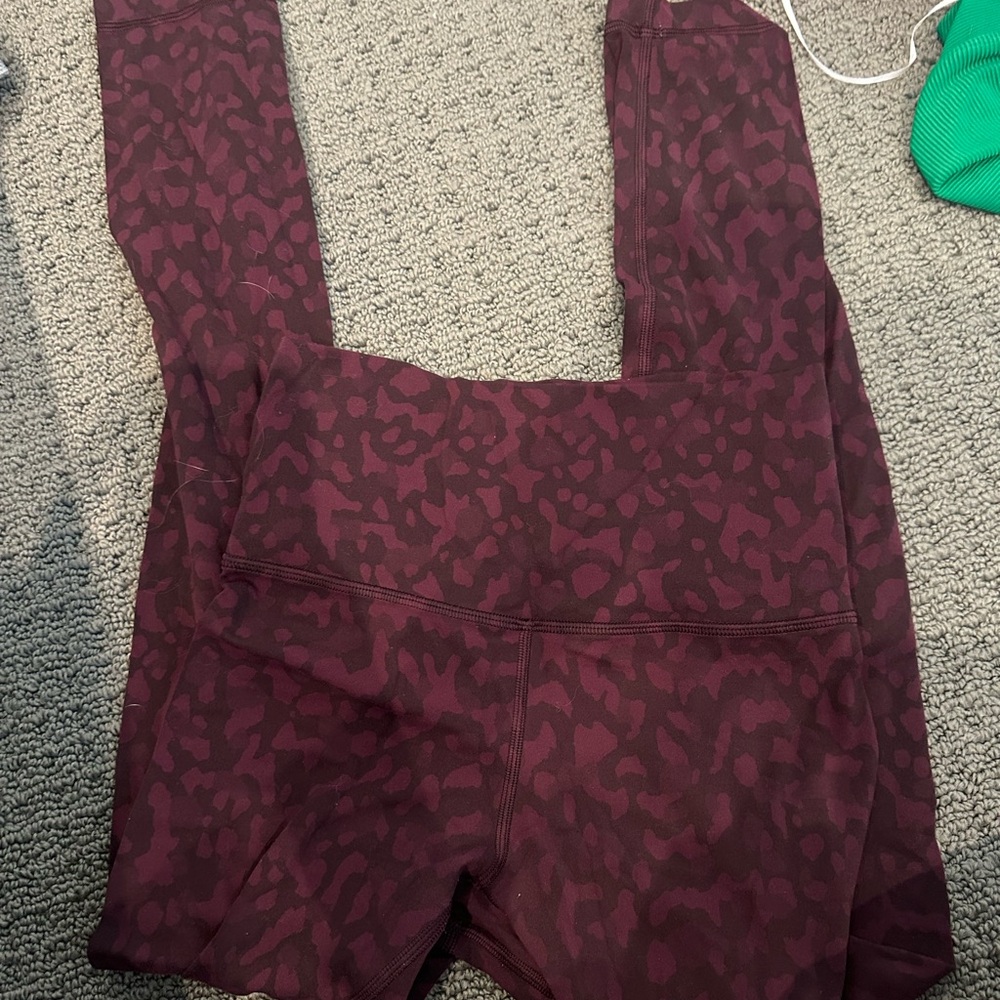 lululemon athletica Burgundy Patterned Leggings